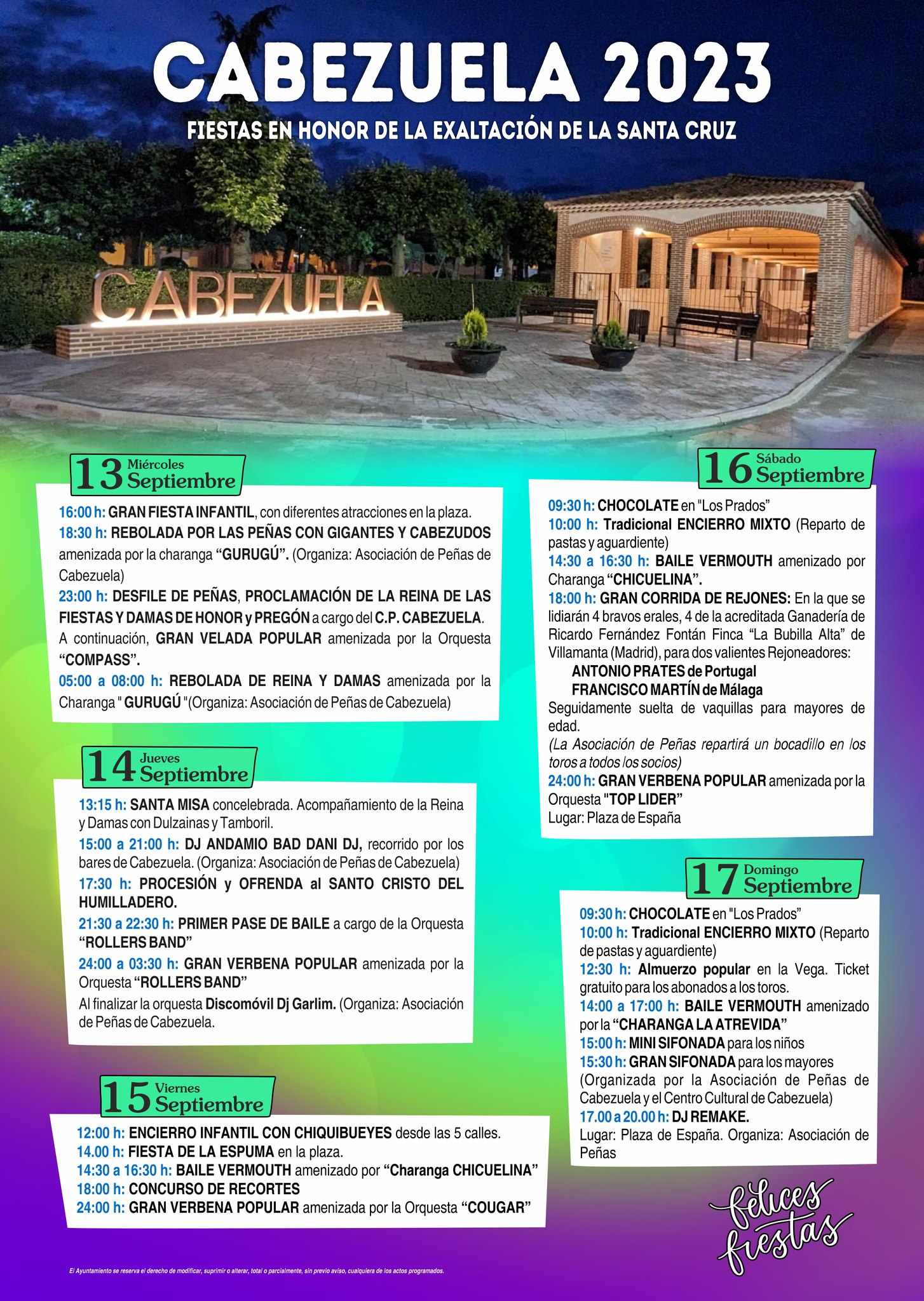 Fiestas en honor a la Santa Cruz 2023 Cabezuela